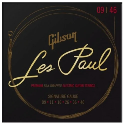 Струна для гитар Струны для электрогитар GIBSON SEG-LES LES PAUL PREMIUM ELECTRIC GUITAR STRINGS 9-46 SIGNATURE