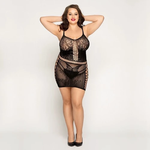 Платье сетка JSY P81168 Plus Size
