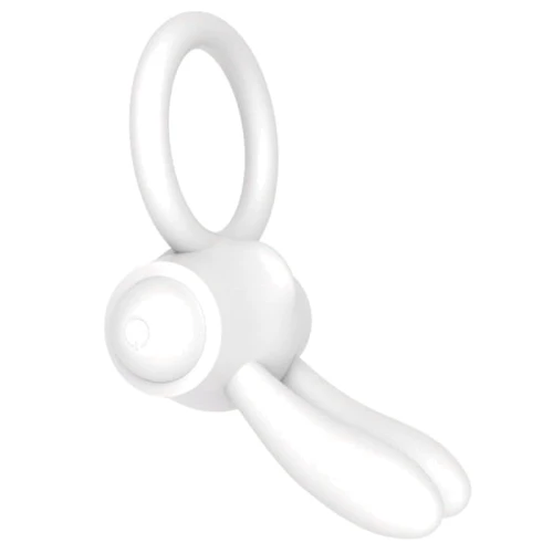 Эрекционное виброкольцо LoveToy Power Clit Cockring, White