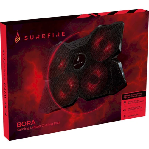 Подставка для ноутбука SureFire Bora Red (48819): Максимальный размер дисплея 17"