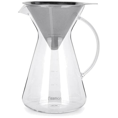 Кофейник Fissman Pour Over 900мл (9083): Цвет прозрачный