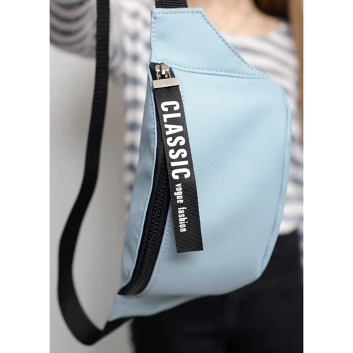 Жіноча поясна сумка Sambag Tirso MSH блакитна (80148010): Фактура Матовая, Зернистая