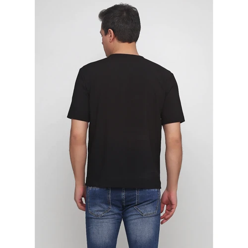 Футболка H & M 6567099 XL чорна з принтом: Вид футболки