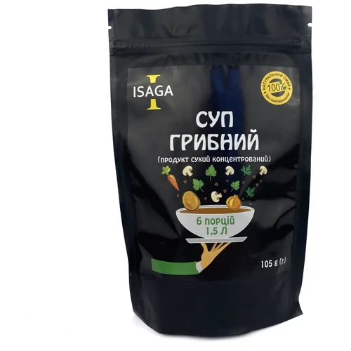 Суп грибной ISAGA 105 г 6 порций 1.5 л (4820259550042)