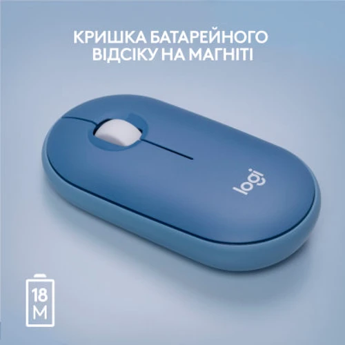 Мышь Logitech Pebble M350 Wireless Blueberry (910-006753): Количество кнопок 3