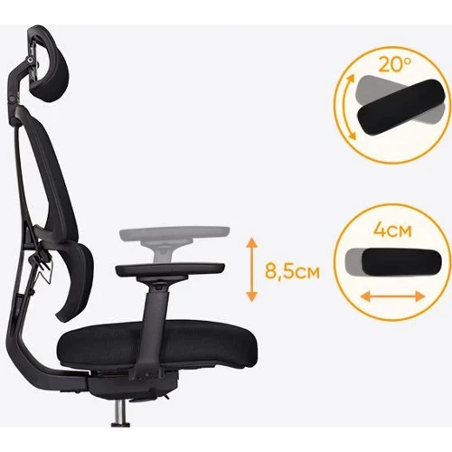 Комплект Mealux PowerDesk Lite White + Leo Air Plus Black (EVO-201 Lite W/W +Y 546 KB)