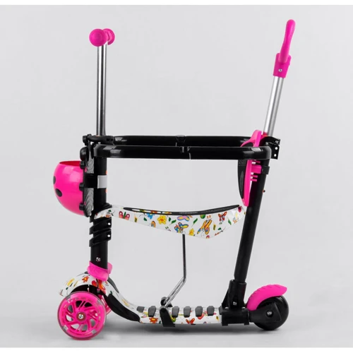 Детский самокат 5 в 1 Best Scooter S 8509 Розовый с белым: Тип колес литые