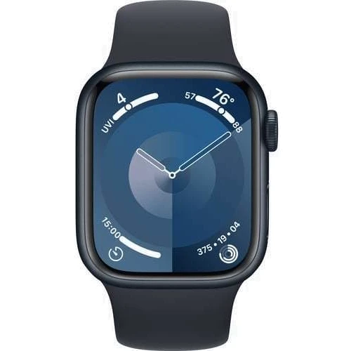 Apple Watch Series 9 41mm GPS Midnight Aluminum Case with Midnight Sport Band - S/M (MR8W3) : Размер 41mm