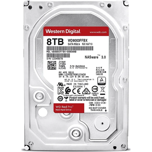 Внутрішній жорсткий диск WD 8TB Red Pro NAS (WD8003FFBX)