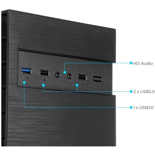 Корпус QUBE QB27M 400W Black (QB27M_MN4U3): Типоразмер Mini-Tower