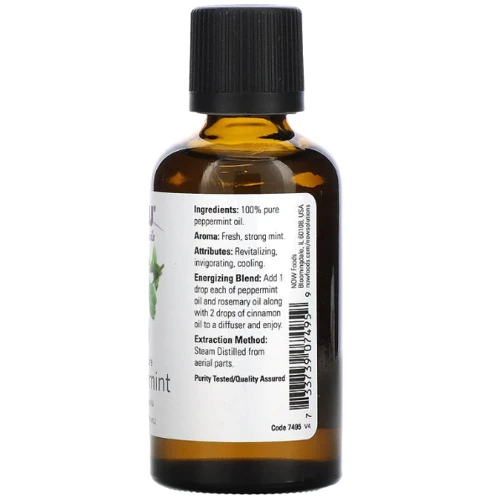 Now Foods Essential Oils Peppermint Oil Invigorating Aromatherapy Scent Эфирное масло перечной мяты 59 ml: Назначение Расслабление, Восстановление