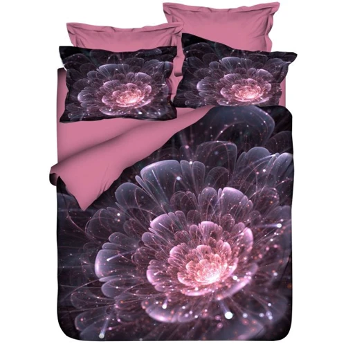 Комплект постільної білизни LightHouse Ranforce+3D Astra євро рожевий (168OZ_2,0)