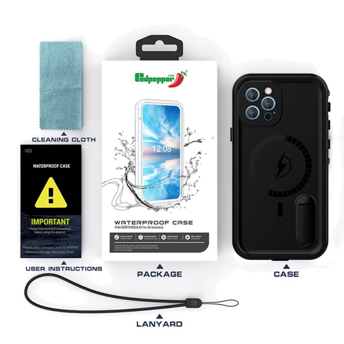 Чехол для iPhone Shellbox DOT Solid Dropproof And Waterproof Case Black for iPhone 12 Pro Max: Тип аксессуара чехол