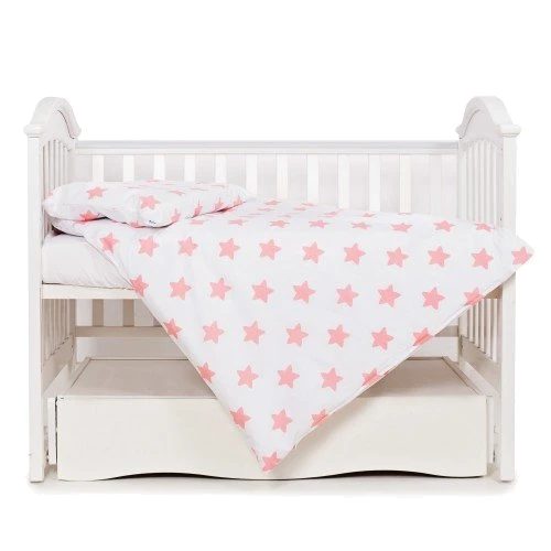 Сменная постель 3 эл. Twins Eco Stars 3090-TS-15, coral, розовая