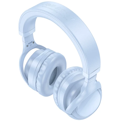 Наушники Hoco W48 Focus Blue: Тип конструкции накладные