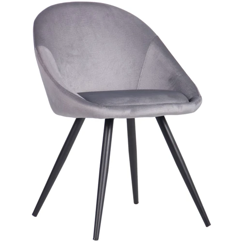 Стул обеденный AMF Mary black/silver (545860)