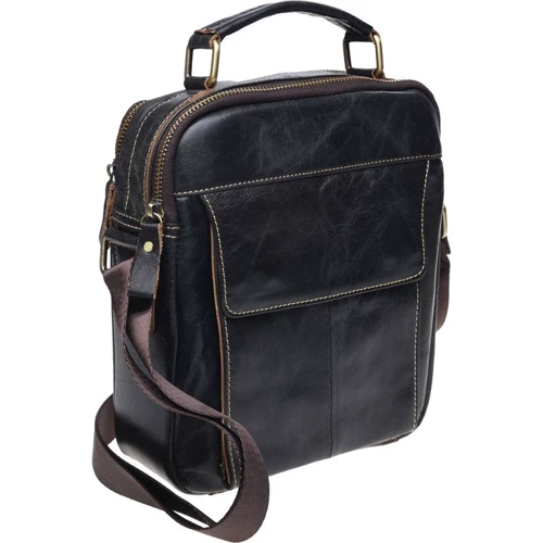 Мужская сумка планшет Borsa Leather коричневая (K16210-brown)