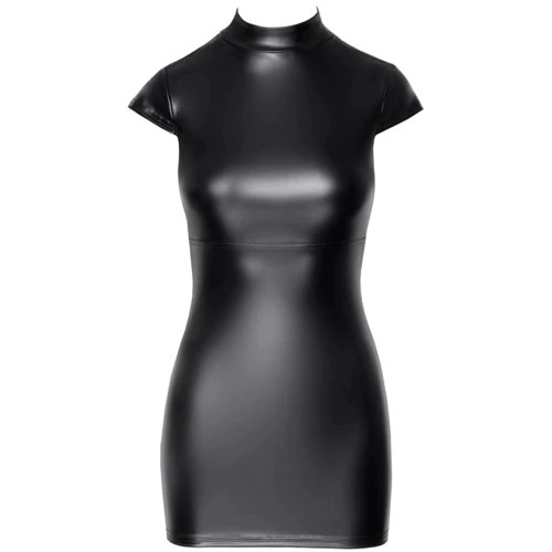 Платье Noir Handmade F309 Fantasy wetlook mini dress with lace up back Вlack, XXL