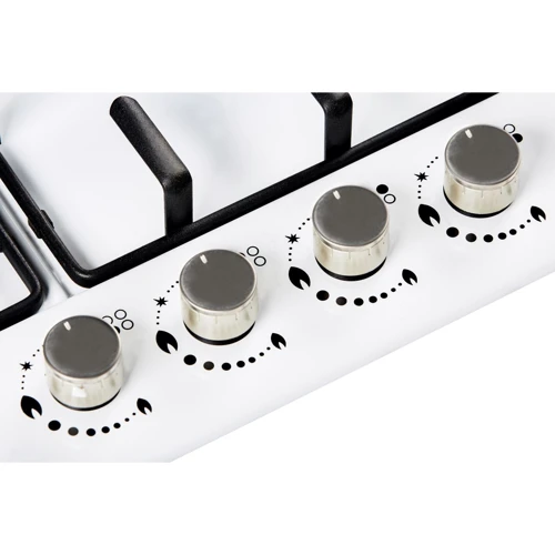 Варильна поверхня газова Borgio 6621 (White Enamelled): Робоча поверхня емаль