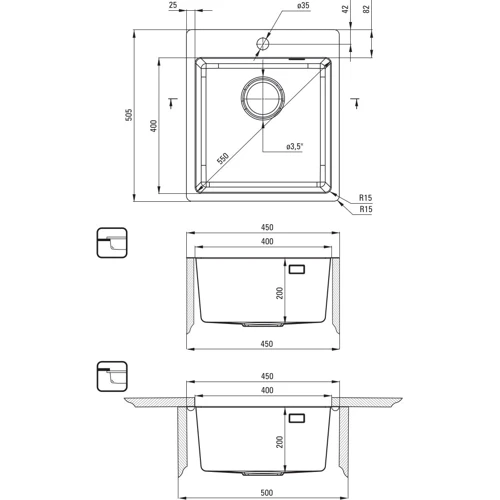Набір для кухні Deante Olfato ZPO_D10A + BQO_D72M (ZPOED10A)