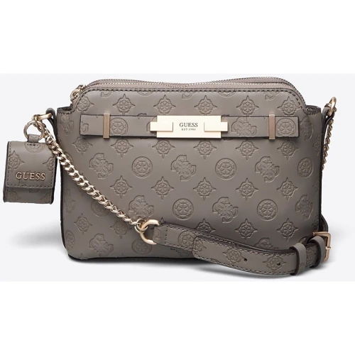 Женская сумка кросс боди Guess Bea Double Zip Crossbody серая (HWVS8132150-TAU)