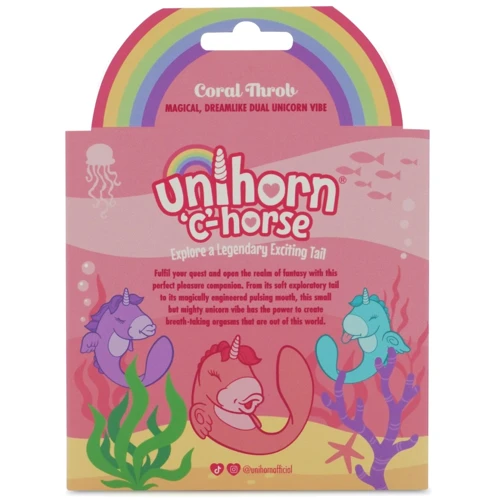 Вібратор-єдиноріжка Unihorn - C Horse - Coral Throb, вагінально-кліторальна стимуляція