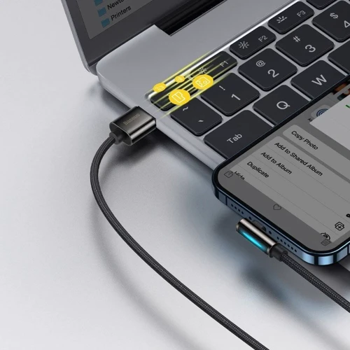 Кабель Baseus USB Cable to Lightning Legend Elbow 2.4A 2m Black (CALCS-A01) фото 13