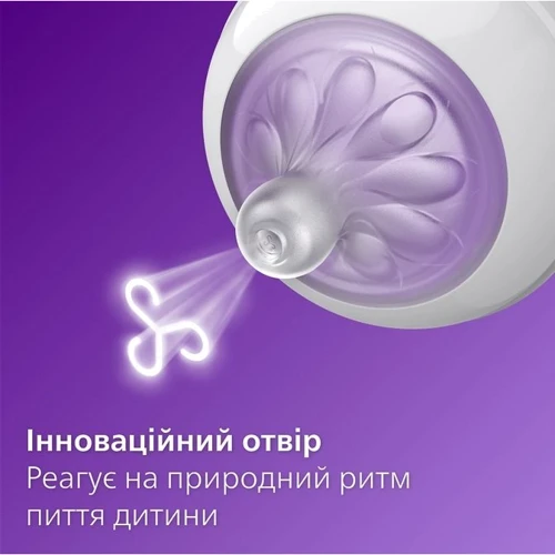 Соска Philips Avent Natural 1міс+, Природний потік, 2 шт Повільний потік (SCY963/02)