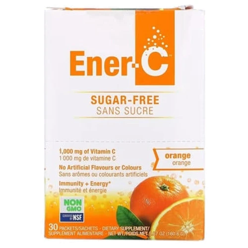 Ener-C Multivitamin Drink Mix Vitamin C Повышение Иммунитета с витамином C 1000 мг Вкус Апельсина 30 пакетиков