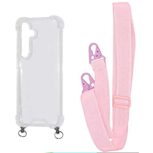 Аксессуар для смартфона WAVE Clear Case with Strap Pink Sand for Samsung A356 Galaxy A35