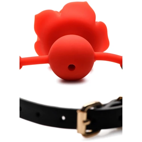 Кляп Master Series Blossom Silicone Rose Gag - Red