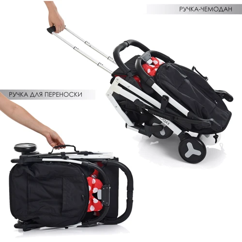 Прогулочная коляска Bambi Yoga II M 3910-3 Черно-красная фото 8