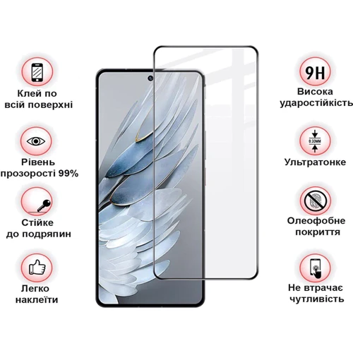 Аксесуар для смартфона BeCover Tempered Glass Black для Nubia Focus Pro 5G (711973)