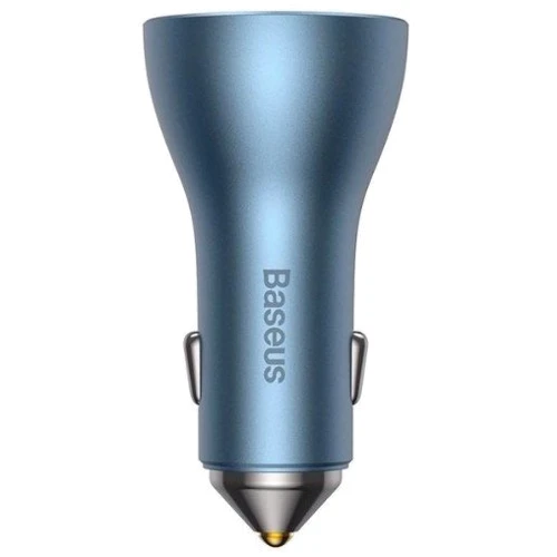 Зарядное устройство Baseus Car Charger USB+2хUSB-C Golden Contactor Pro 65W Blue (CGJP010003): Кабель в комплекте отсутствует