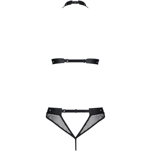 Белье с открытым доступом Passion MOONLIGHT SET Black S/M