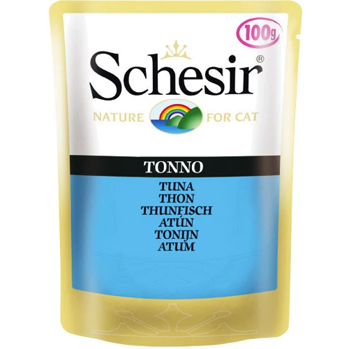 Влажный корм для кошек Schesir Tuna с тунцом и рисом, 100 г