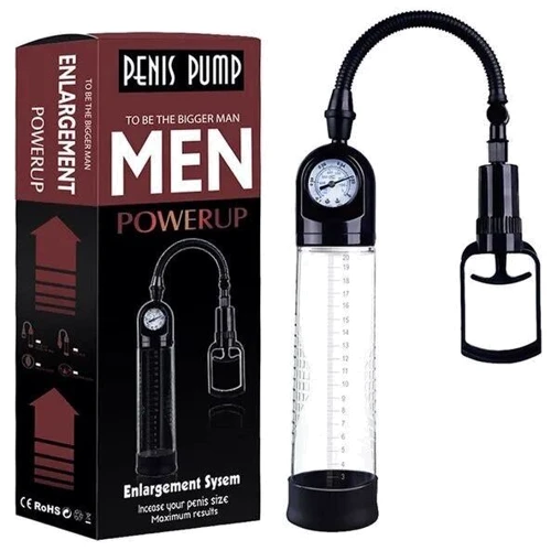 Вакуумная помпа Men Powerup Passion Pump с манометром и ручным насосом