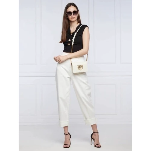Женская сумка кросс боди PINKO LOVE CLICK MINI VITELLO SETA белая (100067A0F1Z14Q): Тип Сумки