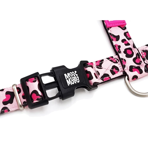 Шлейка для собак Max & Molly Urban Pets H-Harness - Leopard Pink/L 2 см 70-98 см розовая (4897039634322) фото 2