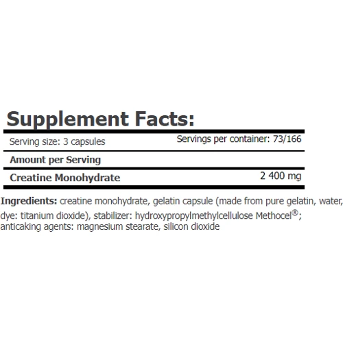 Креатин Amix Creatine monohydrate 220 caps / 73 servings: Пол Унисекс
