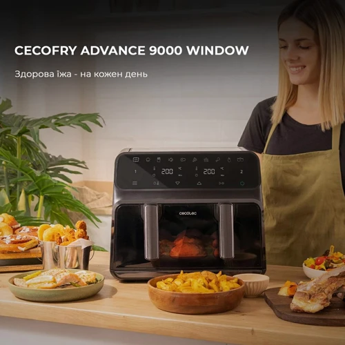Фритюрница CECOTEC Cecofry Advance 9000 Window (CCTC-04986): Материал корпуса алюминий/пластик