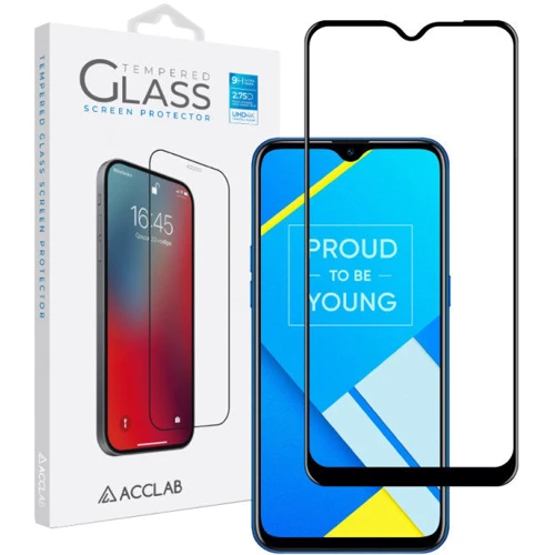 

Acclab Tempered Glass Full Glue Black for Realme C2