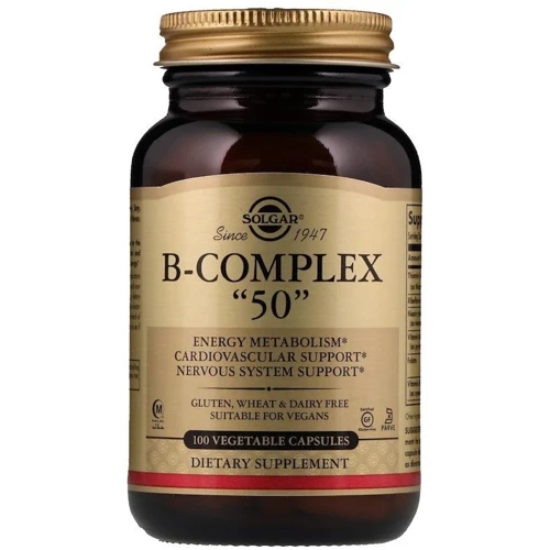 Solgar B-Complex "50", 100 Veggie Caps Витамины В-комплекс