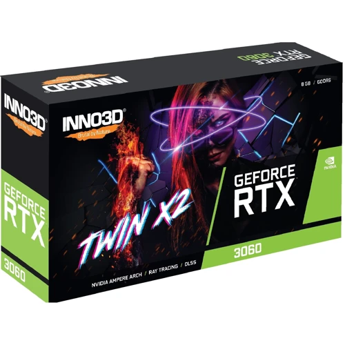 Видеокарта INNO3D GEFORCE RTX 3060 8 GB TWIN X2 (N30602-08D6-11902130) UA: Тип памяти GDDR6