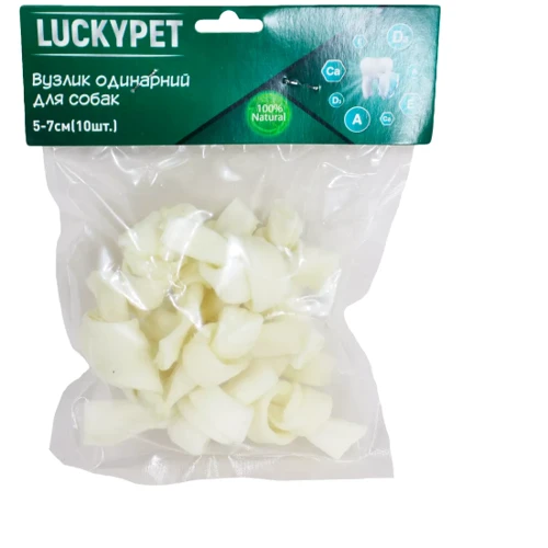 Лакомство для собак Lucky Pet Узелок одинарный №1 5-7 см 10 шт. (551245)