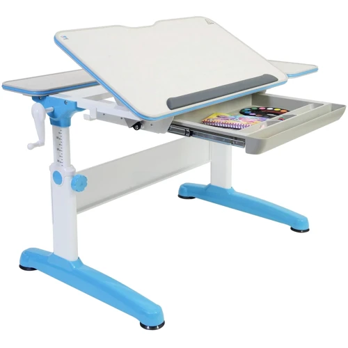Парта SingBee Q-Assembly L Blue + Книжная полка SBS-610 (SBS-602-BL + SBS-610) фото 6