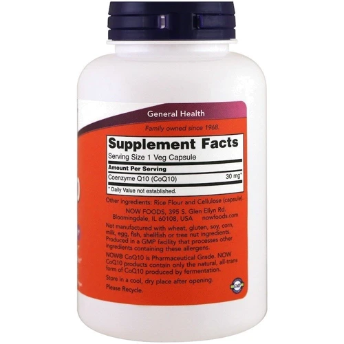 NOW Foods CoQ10 30 mg Veg Capsules 240 caps