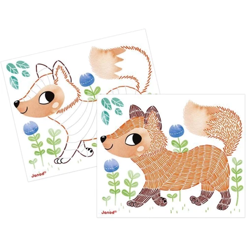 Набор для творчества Janod Раскраски Животные (J07783)