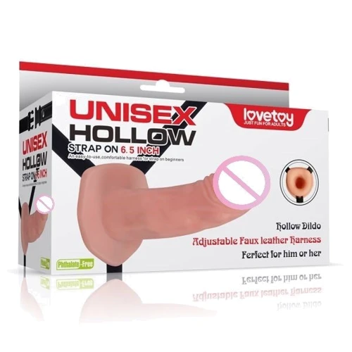 Полый страпон LoveToy Unisex Hollow Strap On