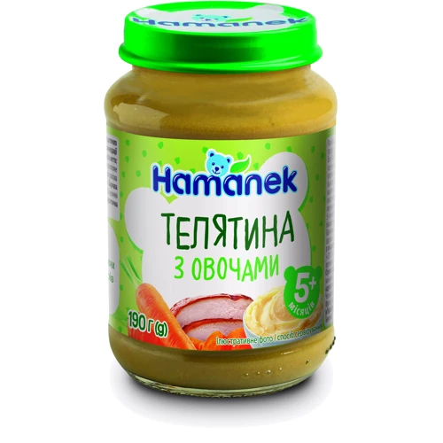 Пюре Hame Хаманек Телятина с овощами 190 (8595139721589)